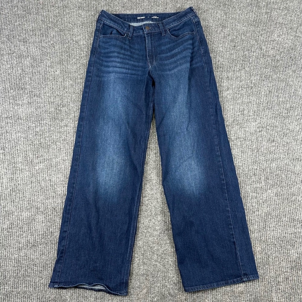 Lot 2 Old Navy Wow Wide Leg Jeans Womens Size 10 High Rise Stretch Denim - Picture 4 of 14